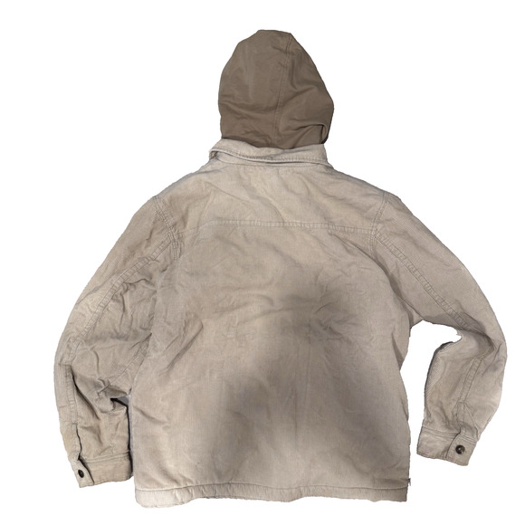 VTG 90s Honolua Surf Co Men's Corduroy Khaki Zip Hoodie Jacket XL EUC Read - Picture 4 of 16